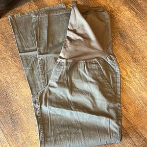 Liz Lange maternity olive pants medium